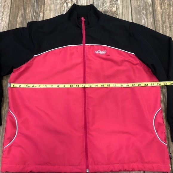 Vintage Reebok Pink and Black Full Zip Jacket Windbreaker Swishy Suit - Picture 3 of 9